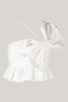 Exaggerated Bow Cotton Top from Anouki