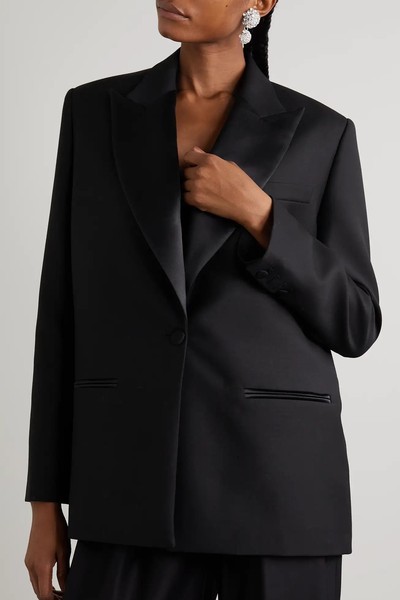 Satin-Trimmed Wool Blazer from Magda Butrym