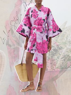 Floral-Brocade Mini Wrap Dress, £698 | La Vie Style House
