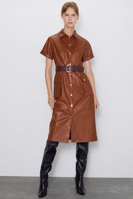 Faux Leather Dress from Zara