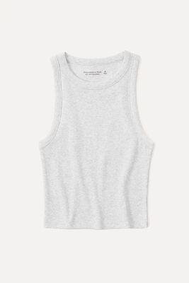 Essential Rib High-Neck Tank from Abercrombie & Fitch