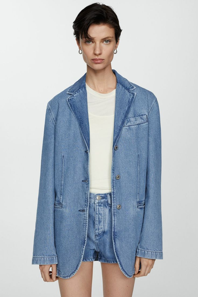 Denim Jacket With Buttons  from Mango