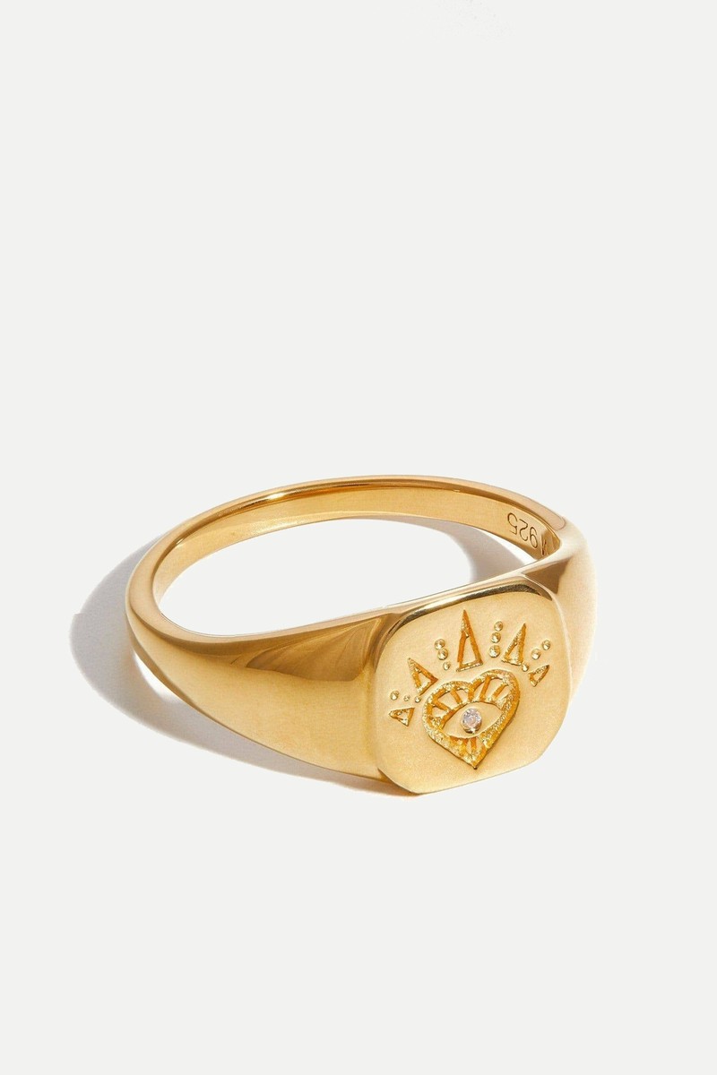 Open Heart Signet Ring Open Heart Signet Ring from Missoma