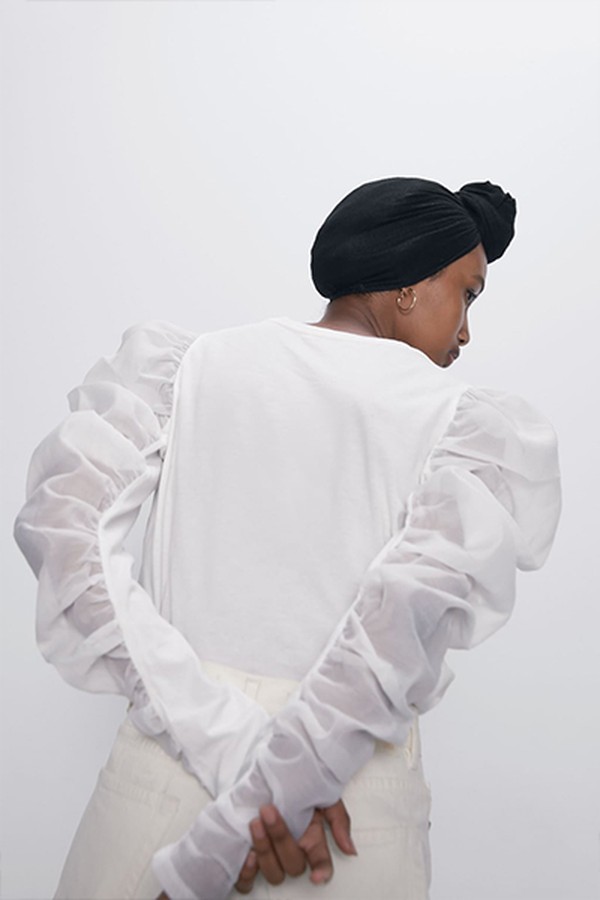 Top With Puff Sleeves from Zara