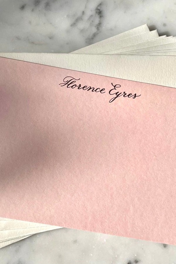 Personalised Note Cards In Shell from Memo Press