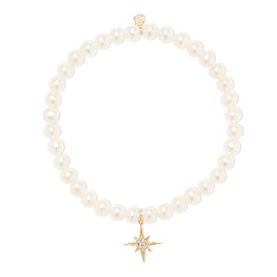 Starburst 14-Karat Gold, Pearl & Diamond Bracelet from Sydney Evan