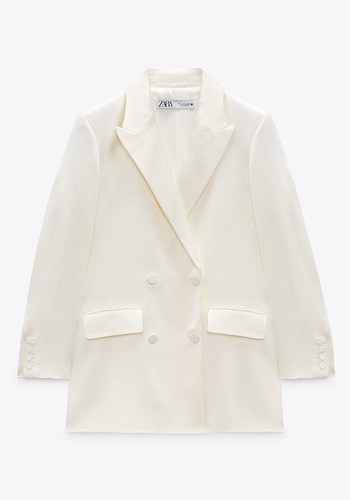 Double-Breasted Satin Blazer from Zara