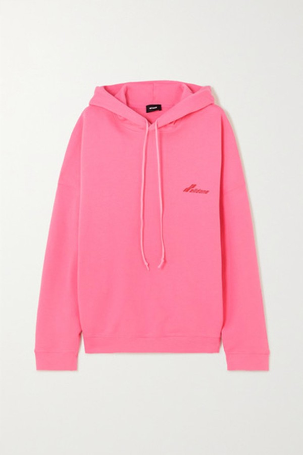 Oversized Appliquéd Printed Cotton-Jersey Hoodie from We11done