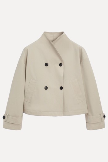 Short Trench Coat With Wraparound Collar from Massimo Dutti