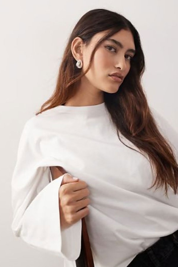 Cotton Oversized Long Sleeve T-Shirt from ARRANGE 