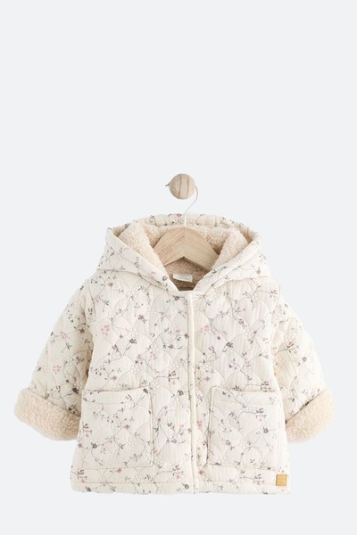 Floral Hooded Baby Ditsy Jacket