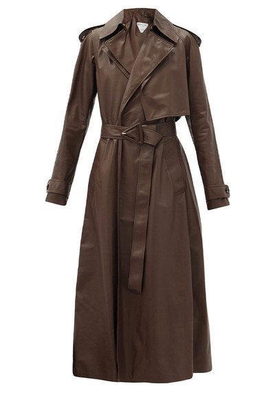 Belted Leather Trench Coat  from Bottega Veneta 