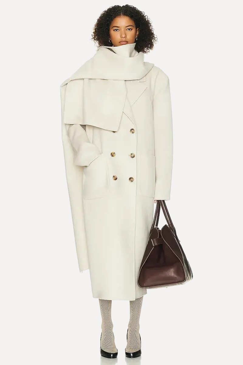 Oversized Coat With Detachable Scarf from Helsa