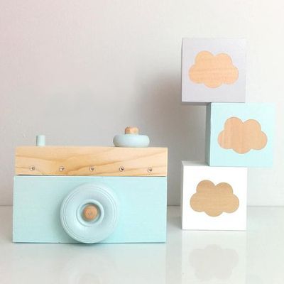 Wooden Camera And Blocks from By The Moon Design