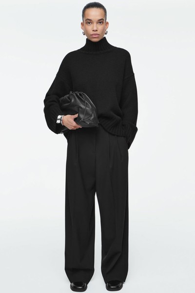 Relaxed Twill Wide-Leg Trousers from COS