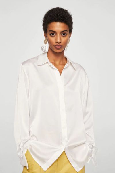 Satin Finish Flowy Blouse from Mango