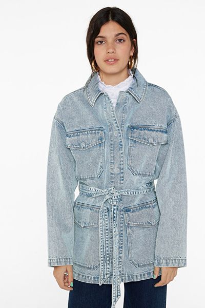 Belted Denim Jacket from Monki