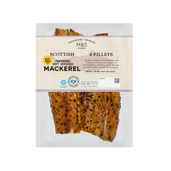 Oak & Beechwood Scottish Smoked Peppered Mackerel from Marks & Spencer