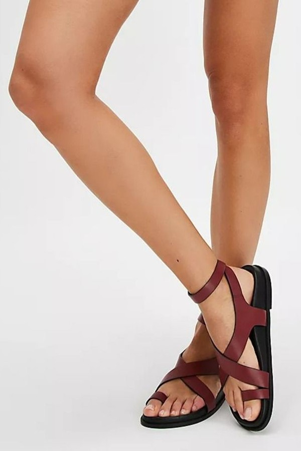 Anya Criss-Cross Footbed Sandals