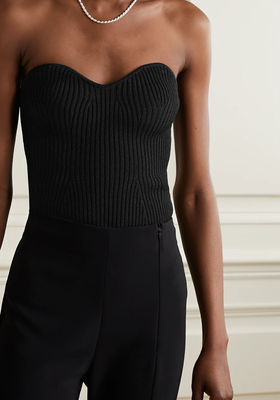 Lucie Strapless Ribbed-Knit Top from Khaite