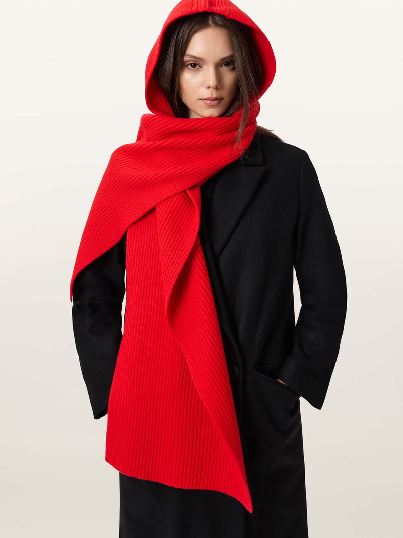 Wren Wool Hooded Scarf