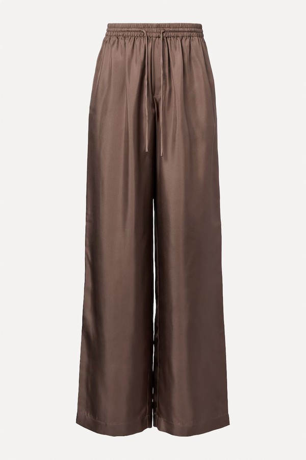 Silk Satin Wide-Leg Pants from Róhe