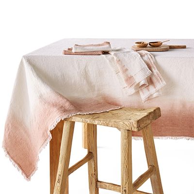Sunrise Tablecloth In Tie Dye Linen from La Redoute
