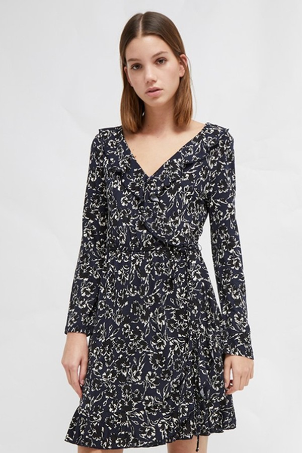 Aubi Meadow Jersey Floral Wrap Dress