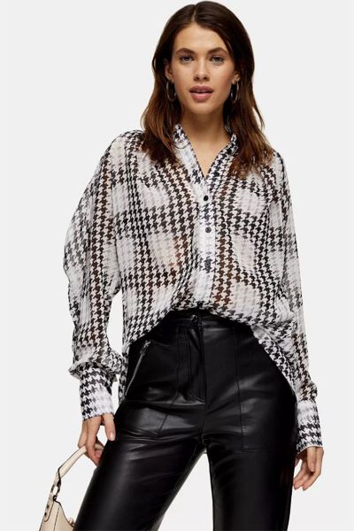 Black & White Houndstooth Shirt