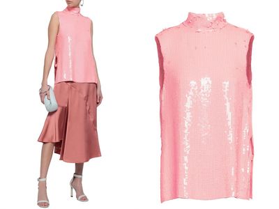 Sequined Silk Top from Tibi