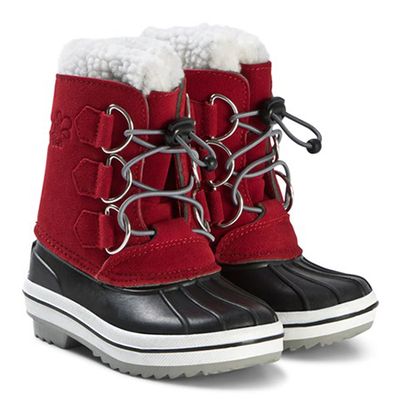Red Lined Snow Boots from Muddy Puddles