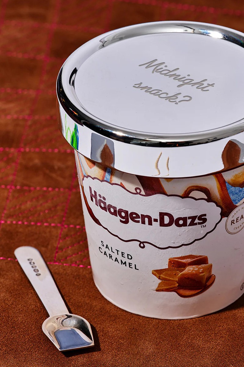 Handwritten Silver Ice Cream Lid from Not Another Bill