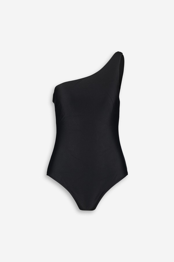 Black One Shoulder Swimsuit