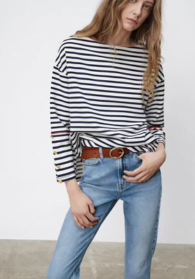 Striped Button-Up Top from Zara