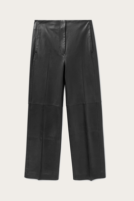 Wide-Leg Leather Trousers  from COS