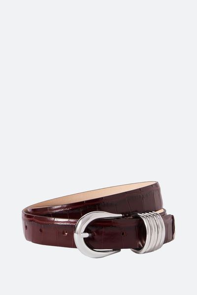 Hollyhock Sroc-Effect Leather Belt from Déhanche