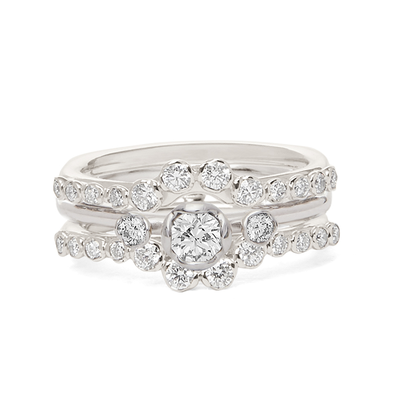 Marguerite 18ct White Gold Jacket Ring