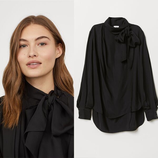 Black Blouse With Ties