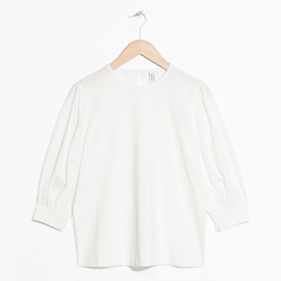 Ruches Balloon Sleeve Blouse from & Other Stories