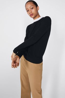 Sweater With Contrast Collar from Zara