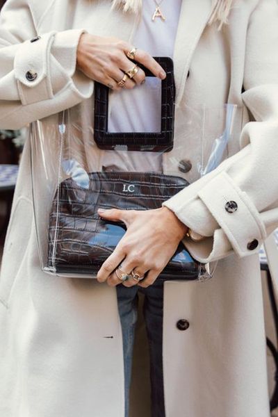 Black Croc Perspex Tote, £50