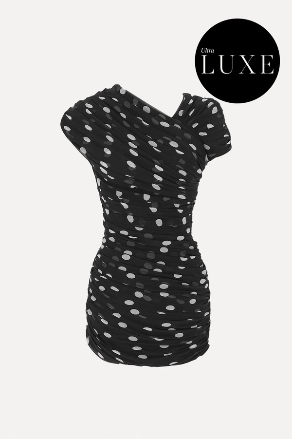 Silk Asymmetric Mini Dress from Saint Laurent