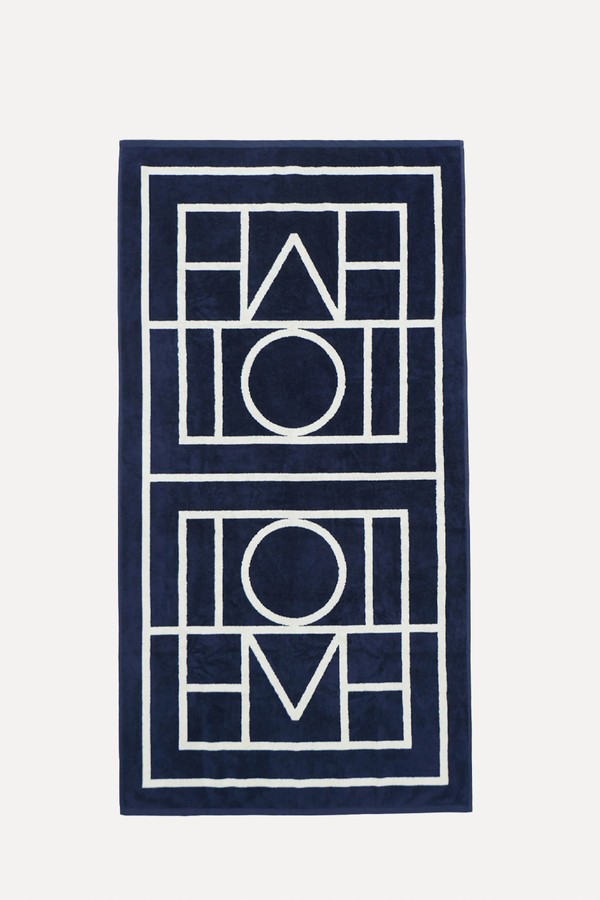 Monogram Jacquard Beach Towel from Toteme