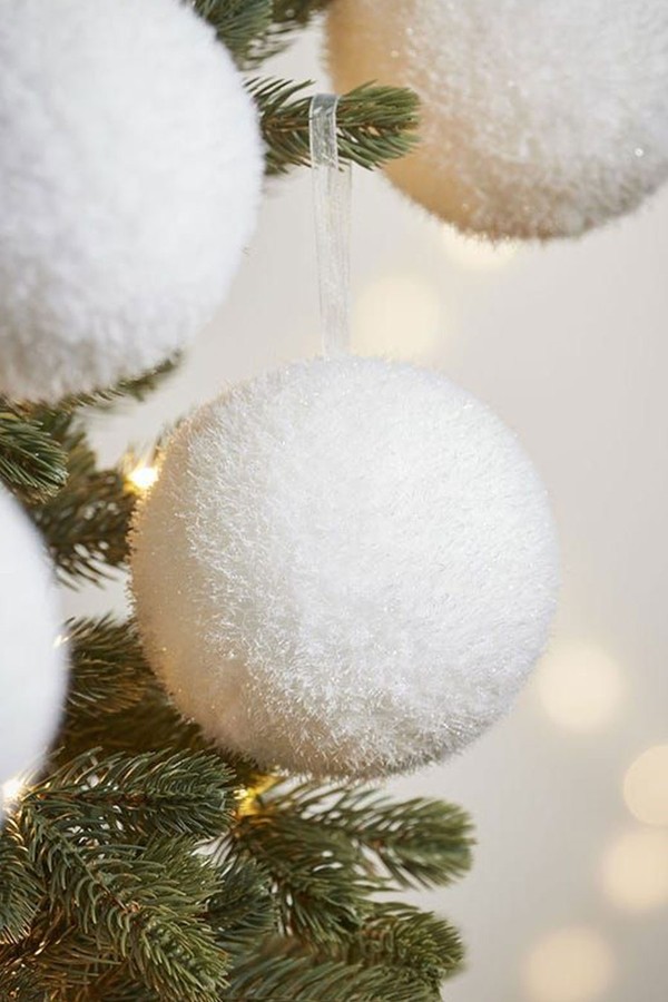 Set Of 6 Hanging Shatterproof Snowballs from Cox & Cox