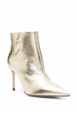 Anya Metallic-Effect Ankle Boots from Scarosso x Brian Atwood