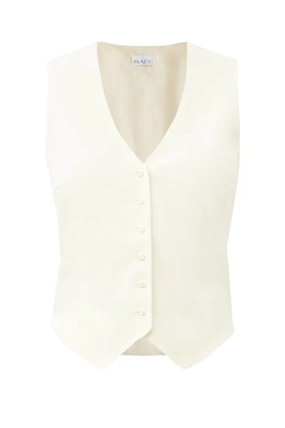 Single Breasted Wool Twill Waistcoat from Raey