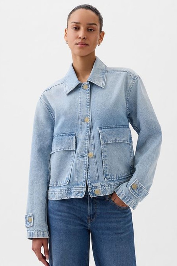 Denim Utility Shirt Jacket