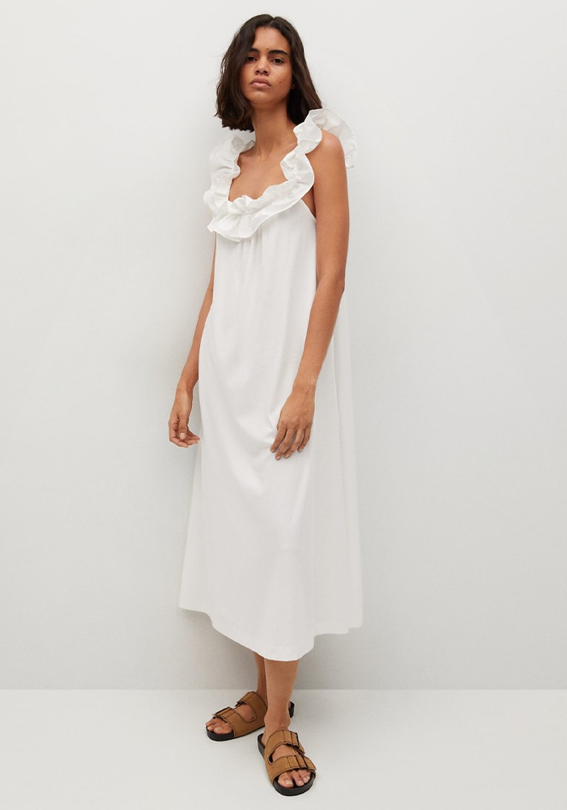 Frill Cotton Dress from Mango 