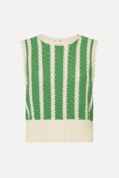 Marley Green Stripe Knit Top from KITRI