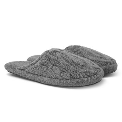 Harrison Cable-Knit Wool-Blend Slippers from Soho Home